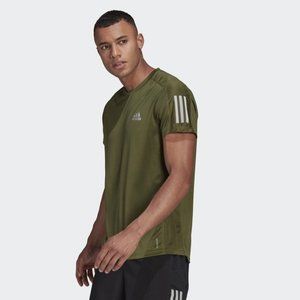 NWT Adidas Own The Run Olive Green Tee Shirt